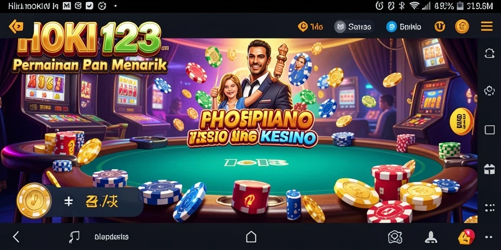 Tampilan menarik dari HOKI123 saat bermain kasino.