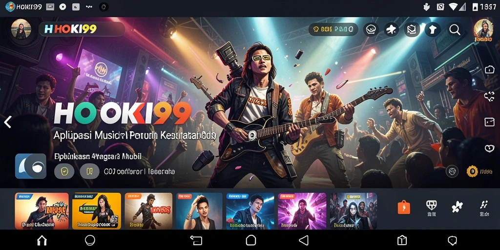 Screenshot gameplay HOKI99 menampilkan aksi bermain musik yang seru.