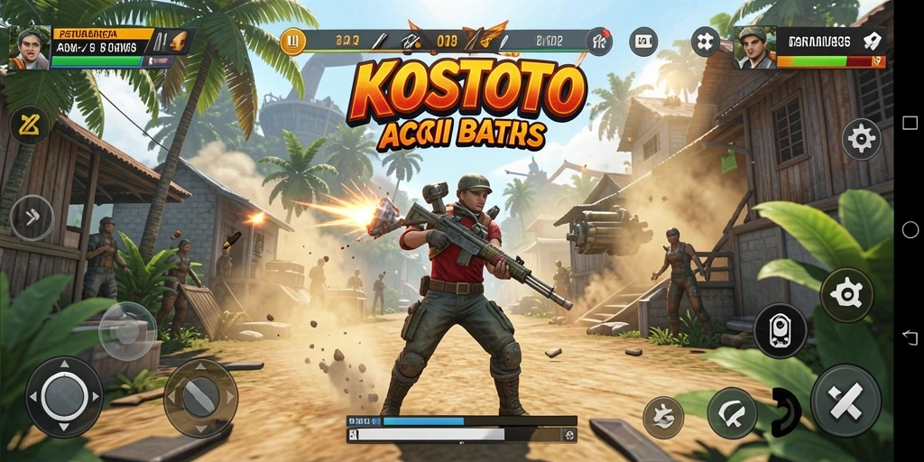 Tangkapan layar aksi mendebarkan dari gameplay KOSTOTO.