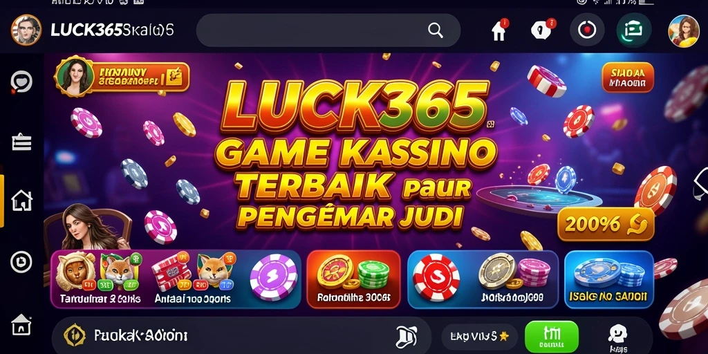 Screenshot utama LUCK365 menampilkan gameplay kasino yang mendebarkan.