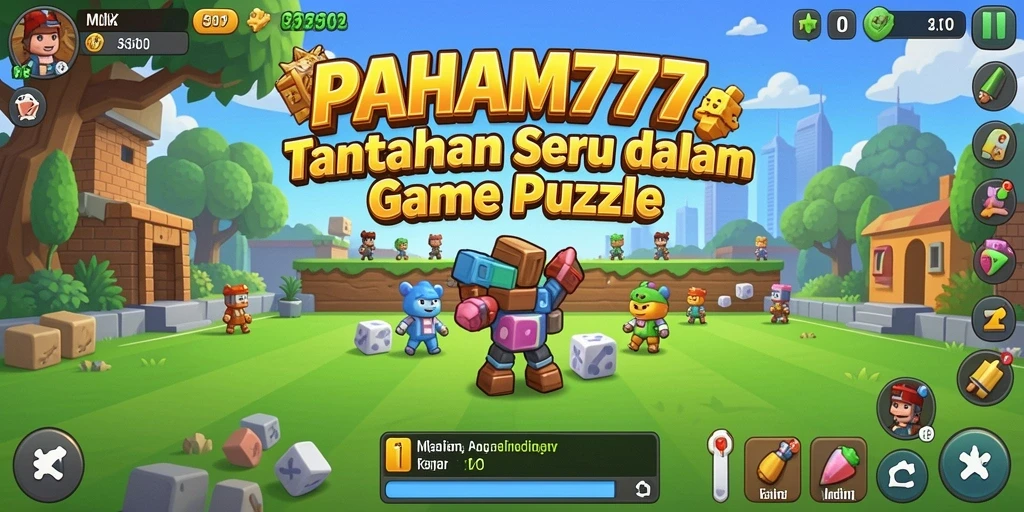 Tampilan puzzle menantang dalam PAHAM777 dengan desain berwarna-warni.