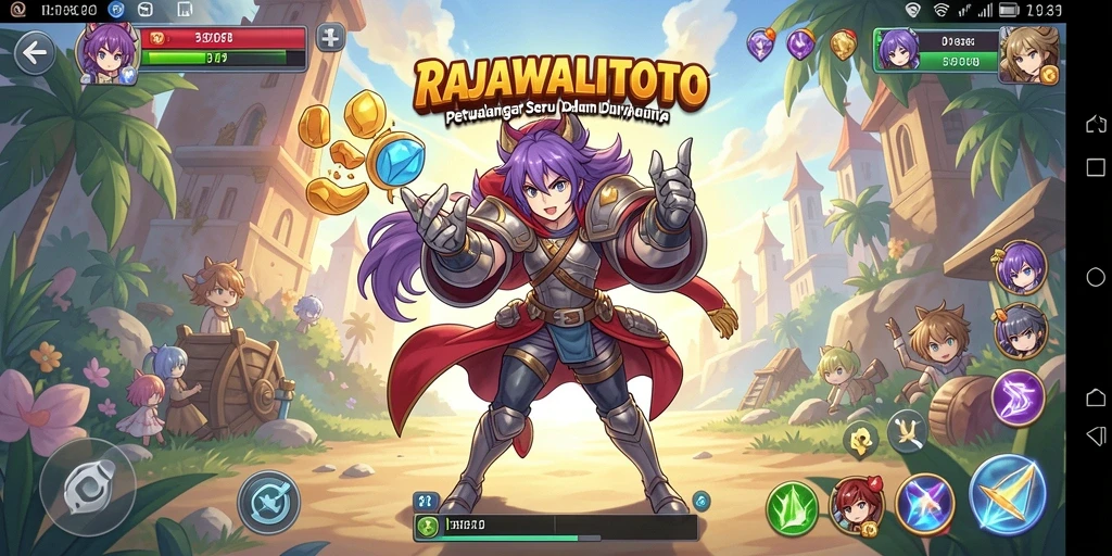 Screenshot gameplay RAJAWALITOTO yang menampilkan karakter Anime beraksi.