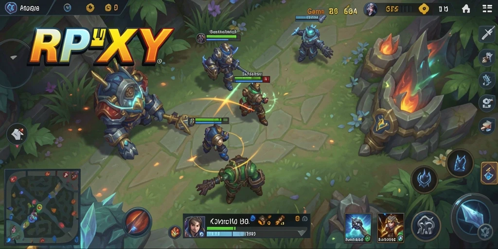 Tangkapan layar gameplay RPYYY menunjukkan aksi seru dalam pertarungan tim.